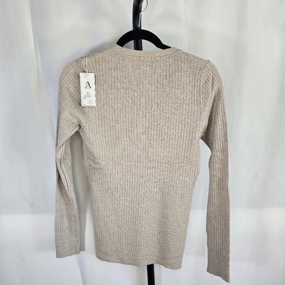 Champagne Soft Knit Jersey Sweater - Picture 2 of 2